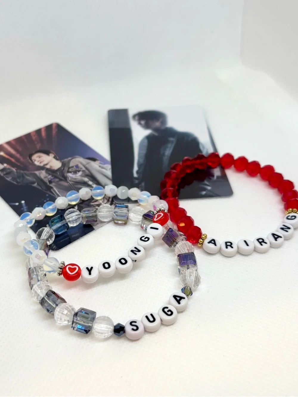 (5pcs) BTS SUGA YOONGI BIAS BUNDLE Photocard Bracelet ARIRANG 2026